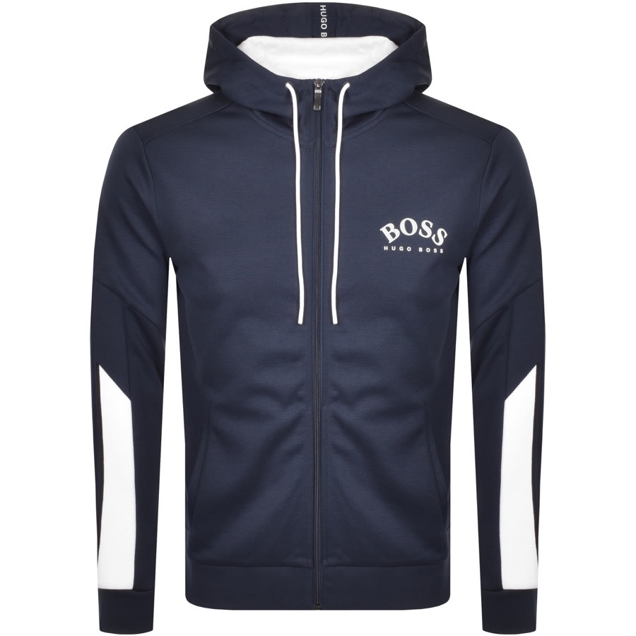 Alternative Image for ProductBOSS Saggy Full Zip Hoodie Navy1